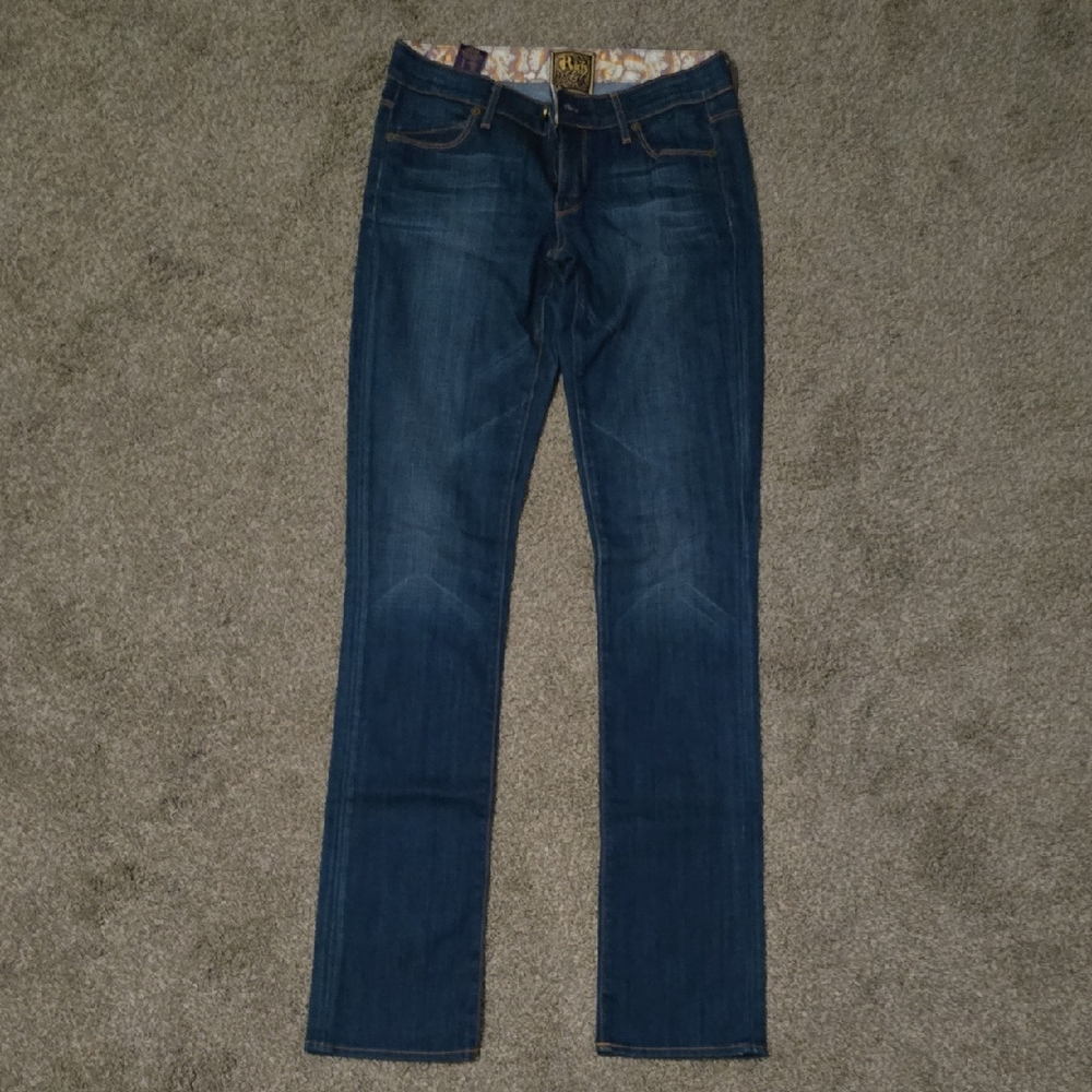 Rich & Skinny Dark Blue Straight Leg Jeans